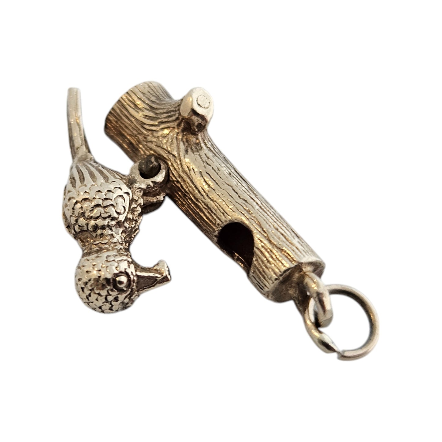 9ct 375 Yellow Gold Woodpecker Articulated Charm 1972 L 1.7 cm 3.0 g.