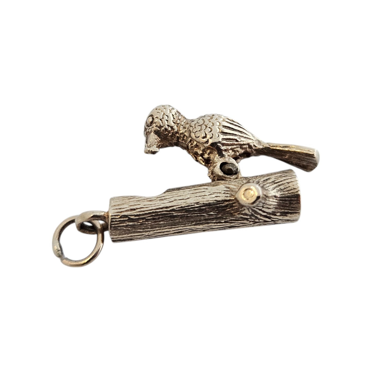 9ct 375 Yellow Gold Woodpecker Articulated Charm 1972 L 1.7 cm 3.0 g.