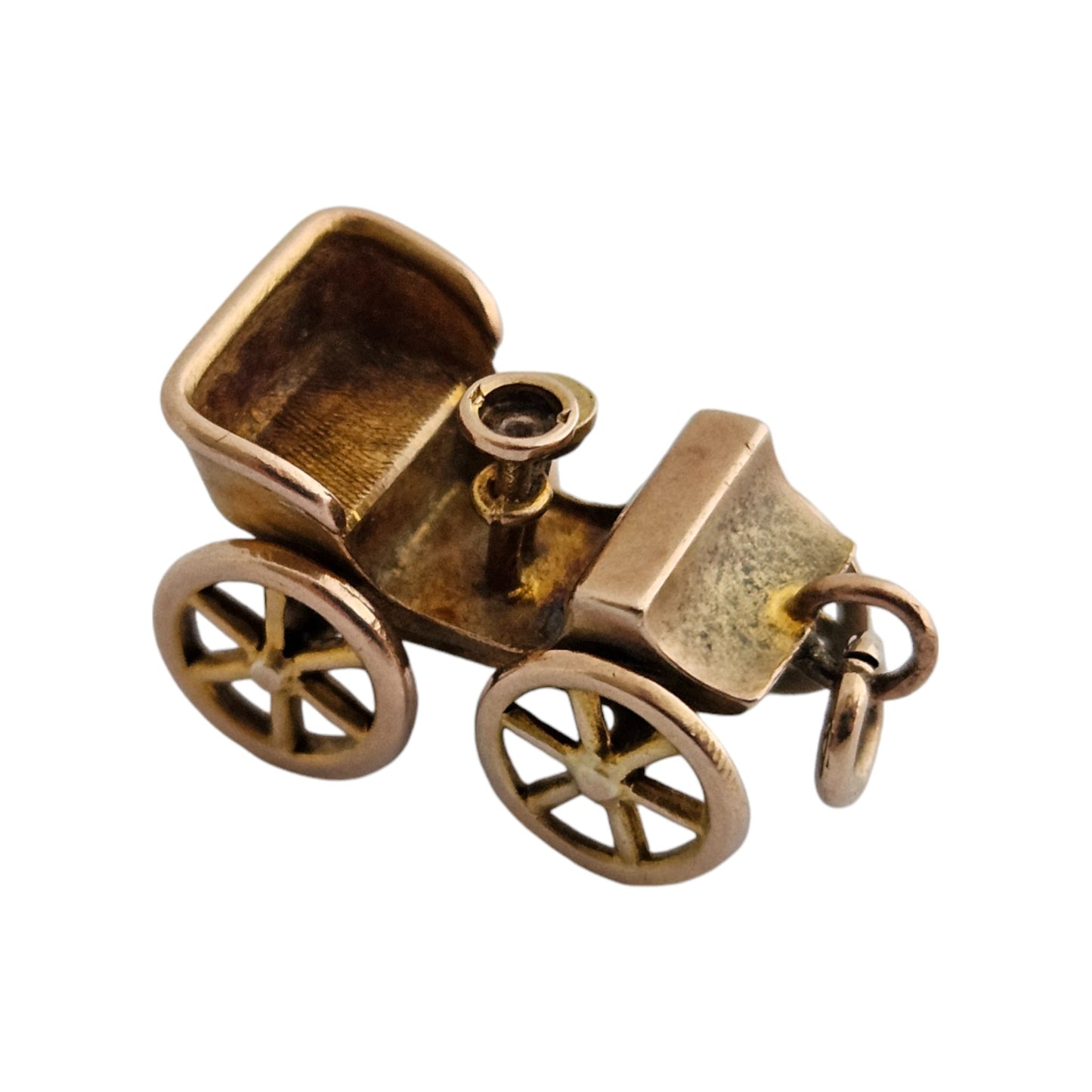 Antique 9ct Yellow Gold Car Articulated Charm c.1910 L 1.6 cm 2.6 g.
