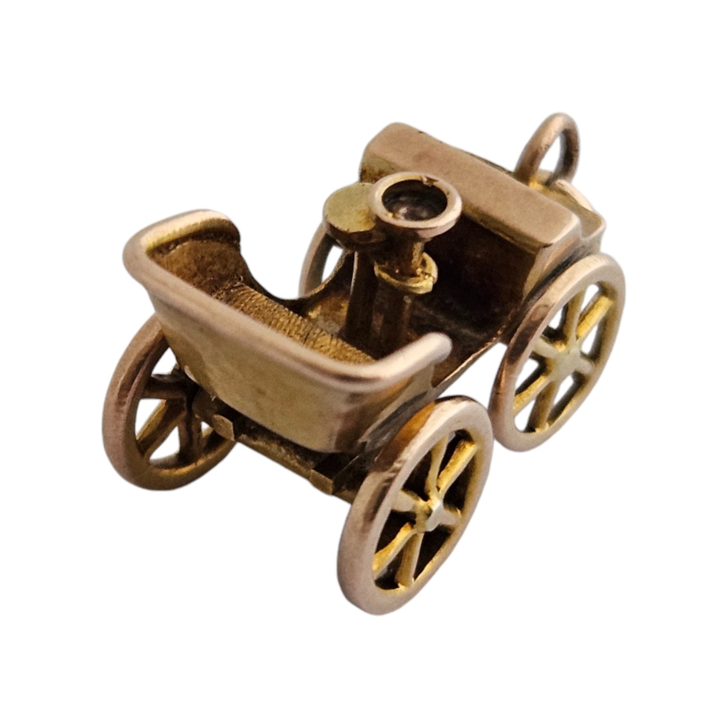 Antique 9ct Yellow Gold Car Articulated Charm c.1910 L 1.6 cm 2.6 g.
