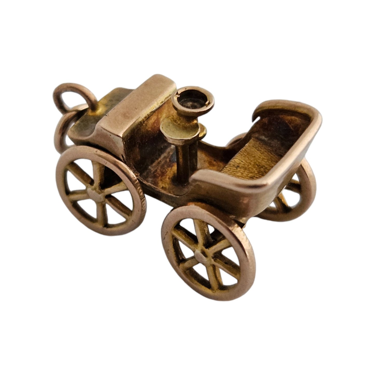 Antique 9ct Yellow Gold Car Articulated Charm c.1910 L 1.6 cm 2.6 g.
