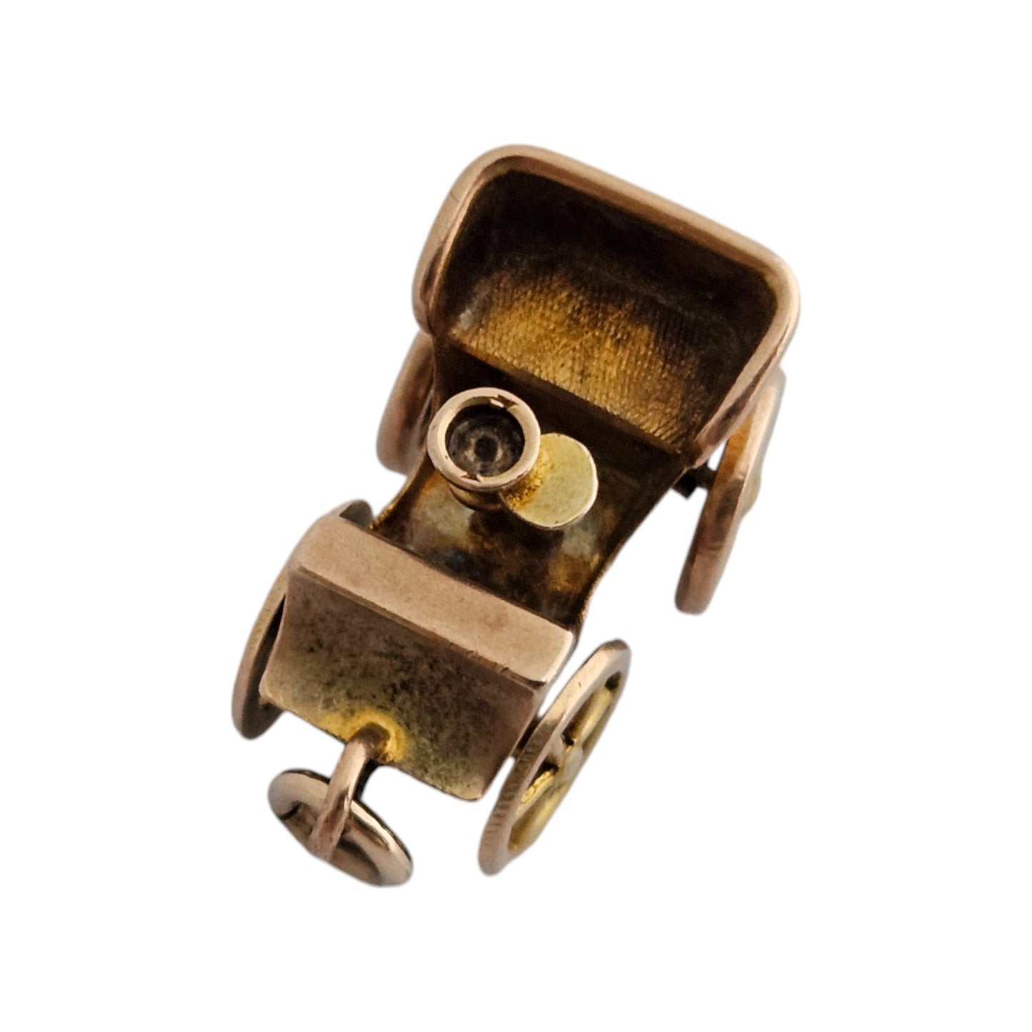 Antique 9ct Yellow Gold Car Articulated Charm c.1910 L 1.6 cm 2.6 g.