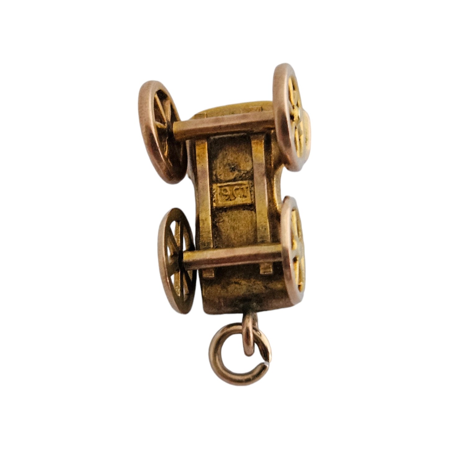 Antique 9ct Yellow Gold Car Articulated Charm c.1910 L 1.6 cm 2.6 g.