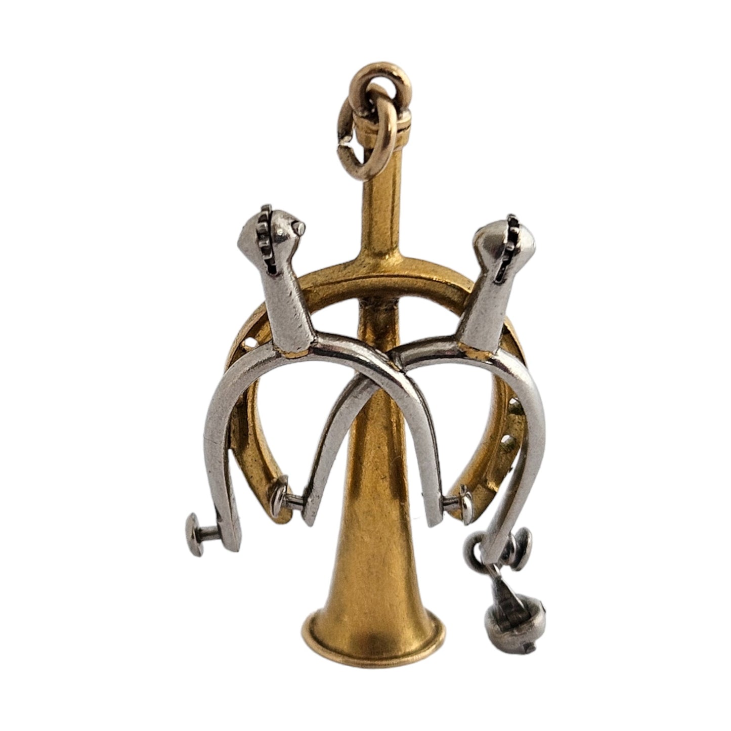 Edwardian 15ct & Platinum Equestrian Charm c.1900 L 2.5 cm 3.9 g