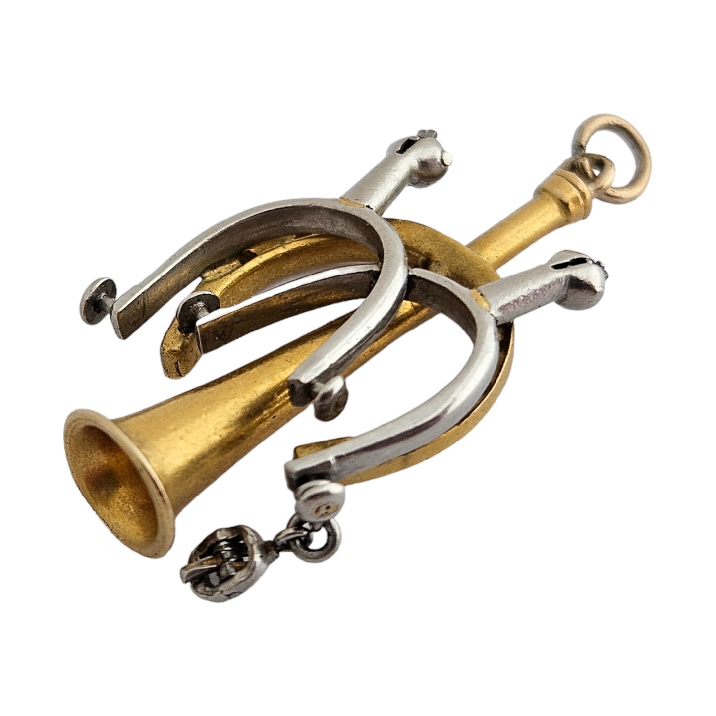 Edwardian 15ct & Platinum Equestrian Charm c.1900 L 2.5 cm 3.9 g
