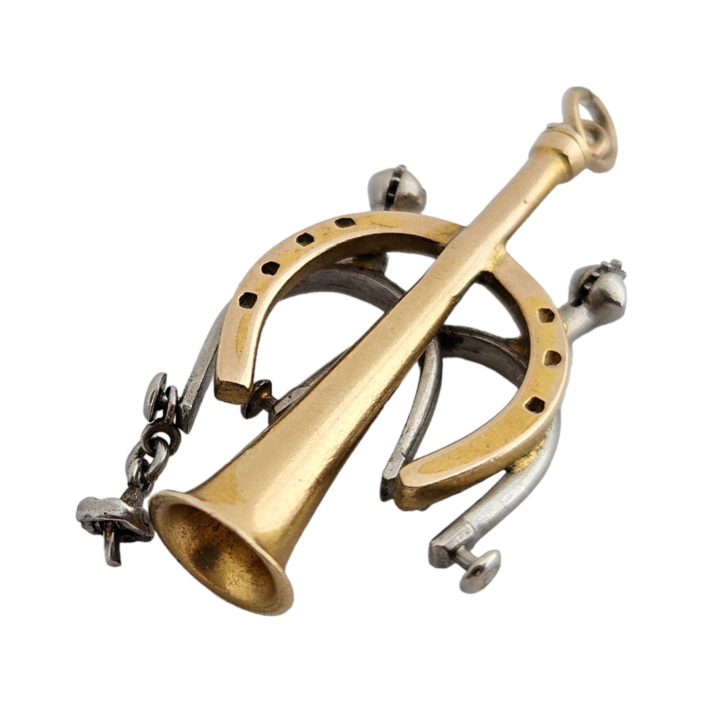 Edwardian 15ct & Platinum Equestrian Charm c.1900 L 2.5 cm 3.9 g