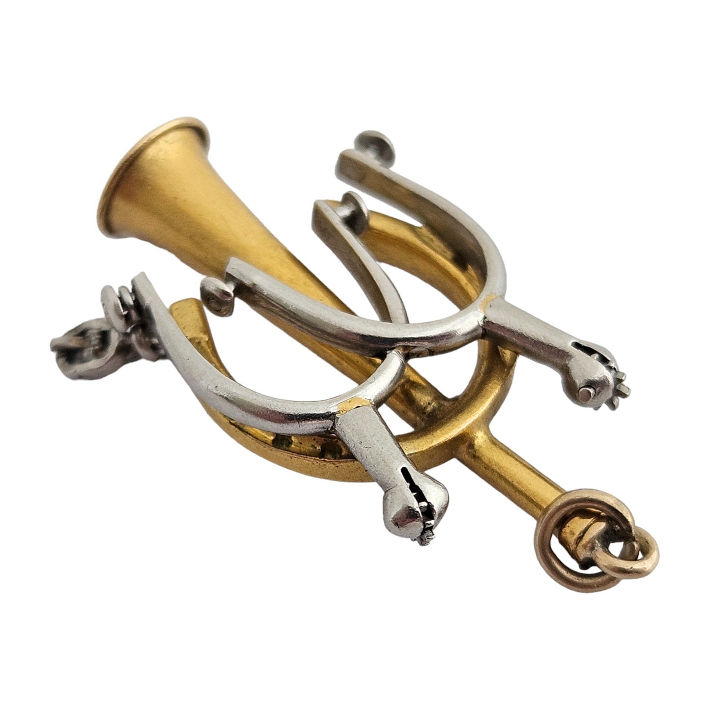 Edwardian 15ct & Platinum Equestrian Charm c.1900 L 2.5 cm 3.9 g