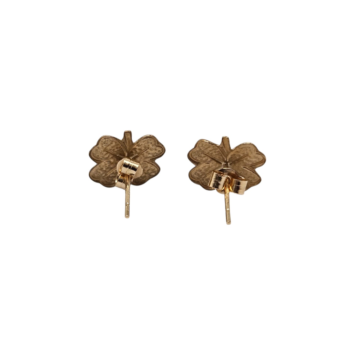 Suite of 9ct Yellow Gold Four Leaf Clover Pendant & Earrings