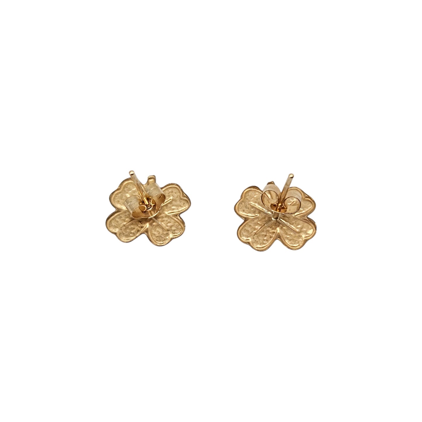 Suite of 9ct Yellow Gold Four Leaf Clover Pendant & Earrings