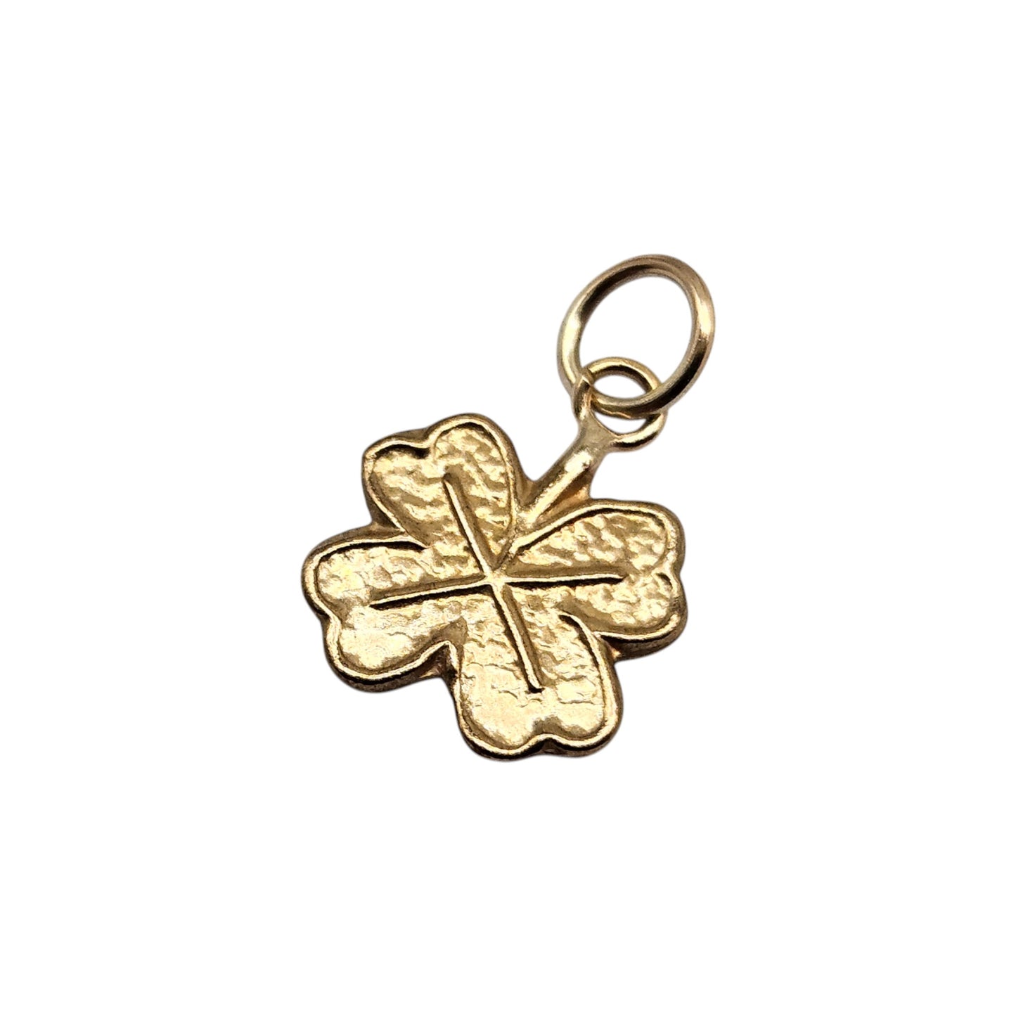 Suite of 9ct Yellow Gold Four Leaf Clover Pendant & Earrings