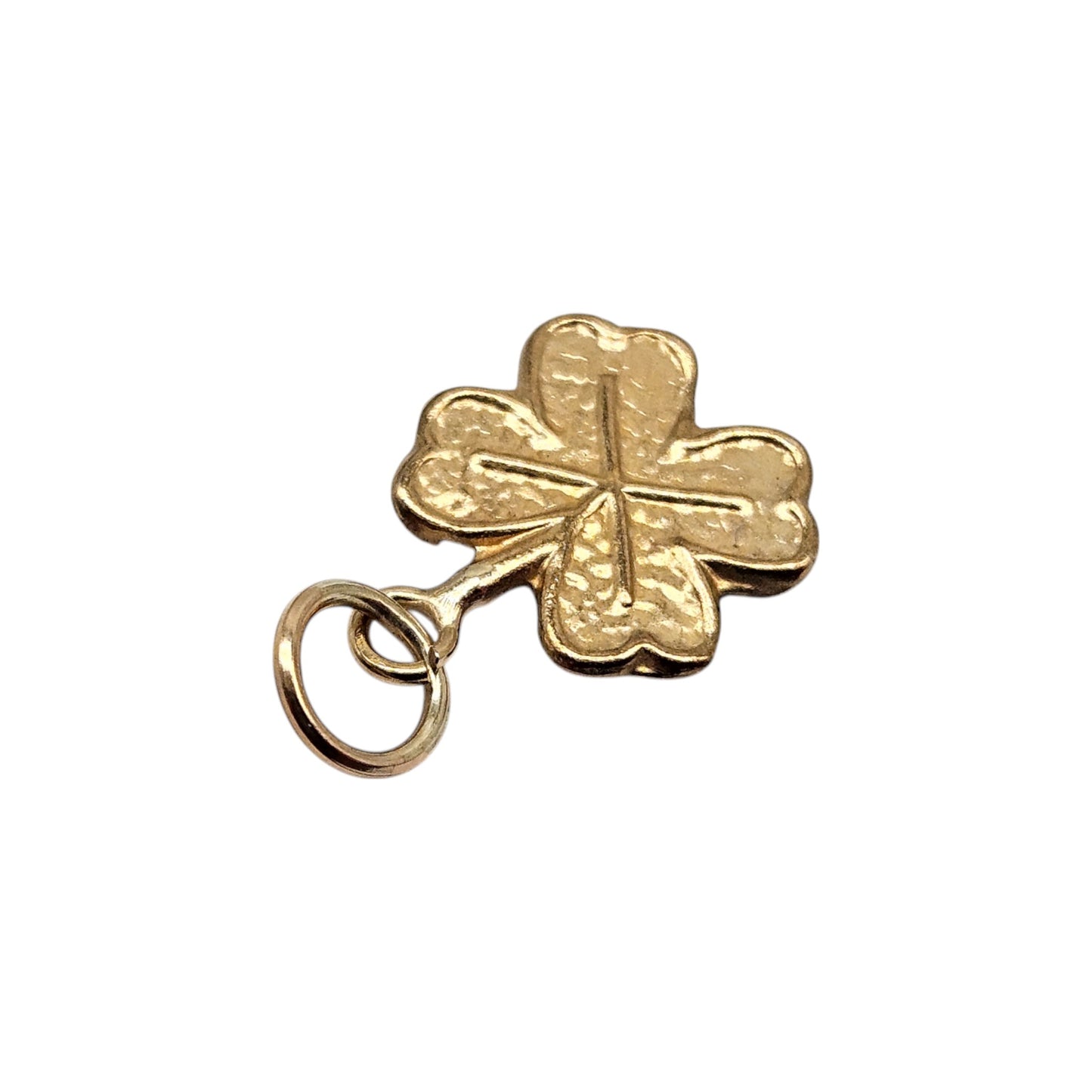 Suite of 9ct Yellow Gold Four Leaf Clover Pendant & Earrings