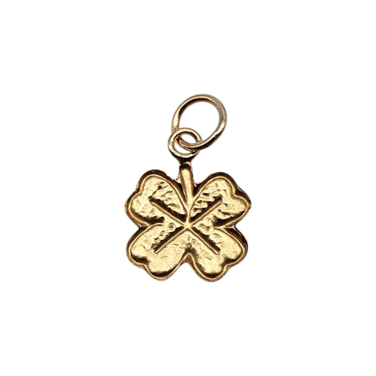 Suite of 9ct Yellow Gold Four Leaf Clover Pendant & Earrings
