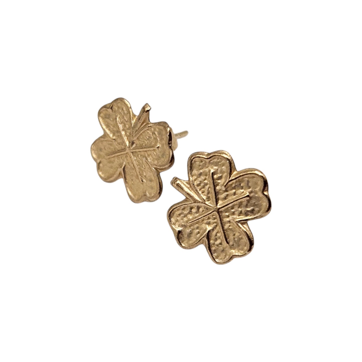 Suite of 9ct Yellow Gold Four Leaf Clover Pendant & Earrings