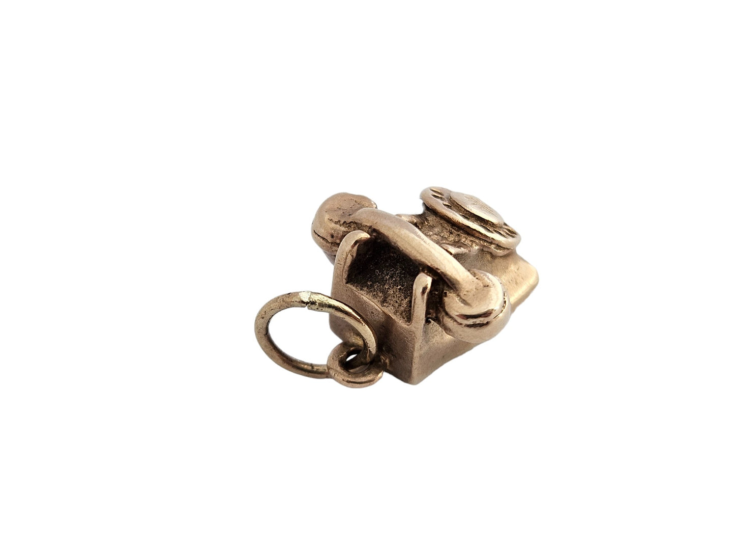 9ct 375 Cast Yellow Gold Telephone Charm c.1960's 3.6 g.