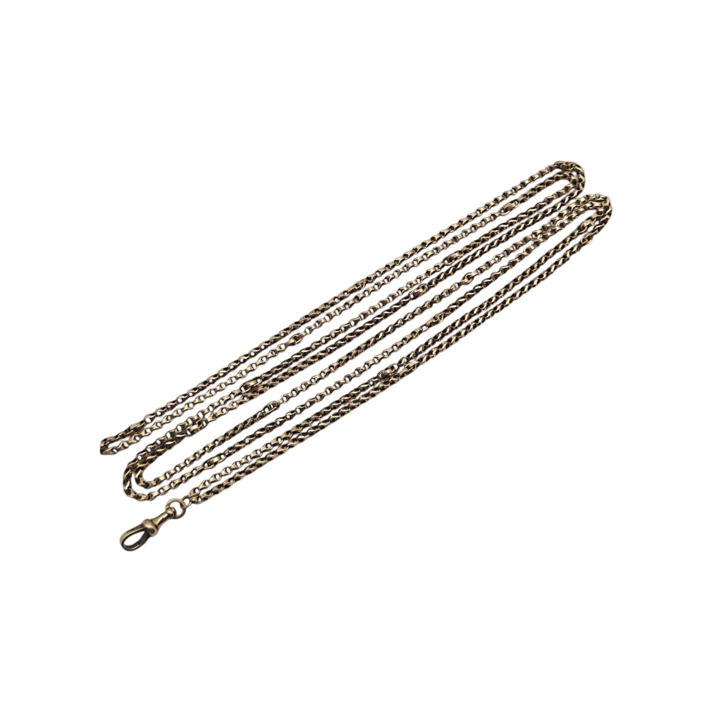Antique 10ct Yellow Gold Guard Chain c.1900 L 170 cm 31.5 g.