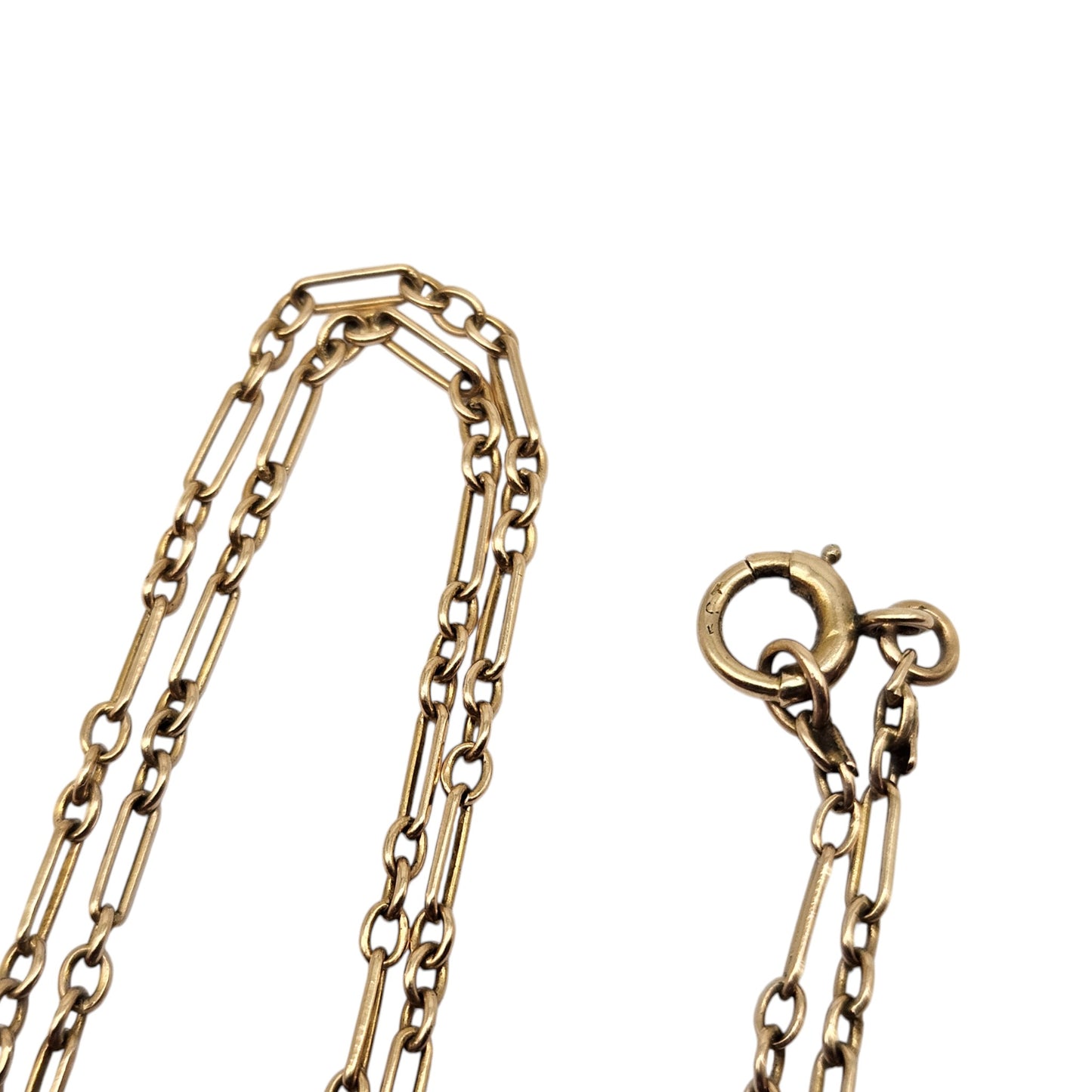 Antique 15ct Yellow Gold Pearl Pendant On 15ct Chain c.1900, 5.0 g.