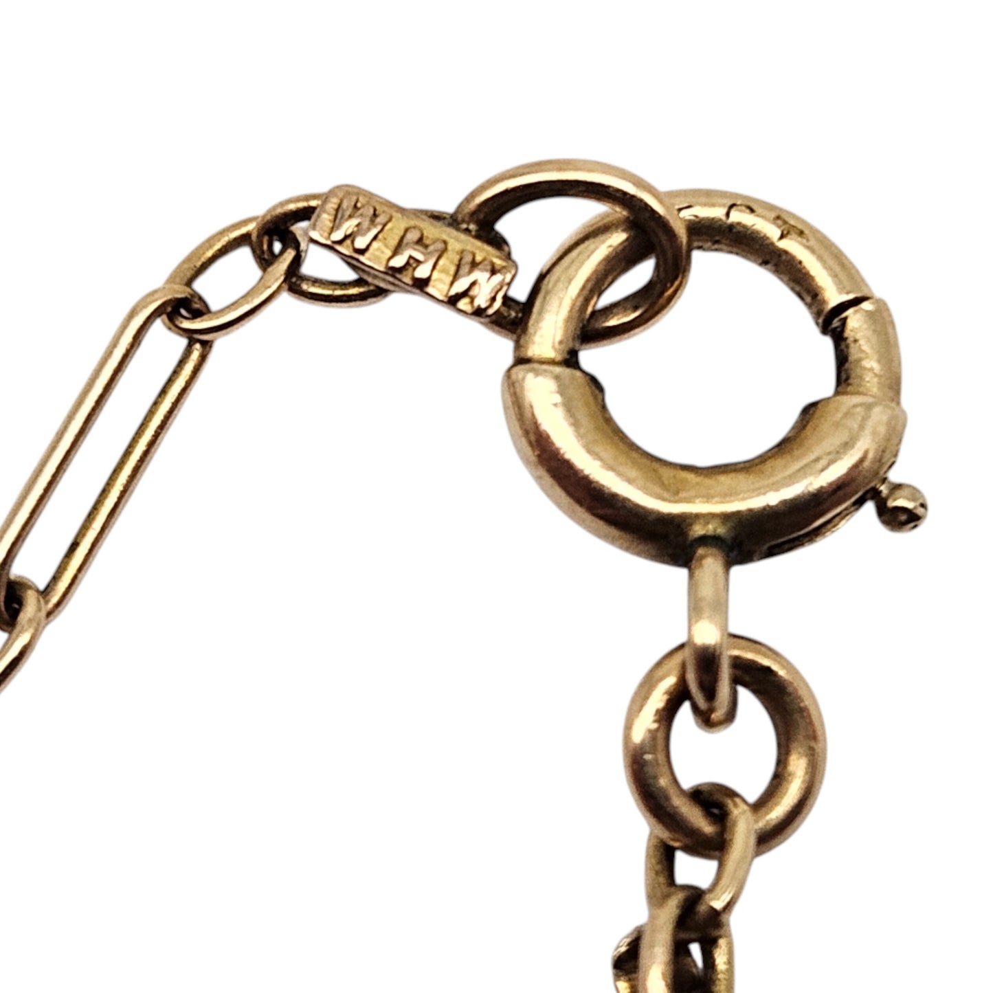 Antique 15ct Yellow Gold Pearl Pendant On 15ct Chain c.1900, 5.0 g.