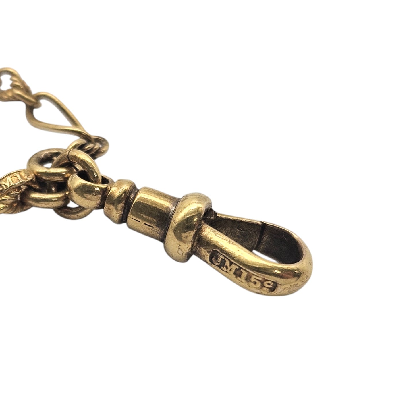 Unusual Antique 15ct Yellow Gold Guard Chain c.1900 L 146 cm 28.4 g.