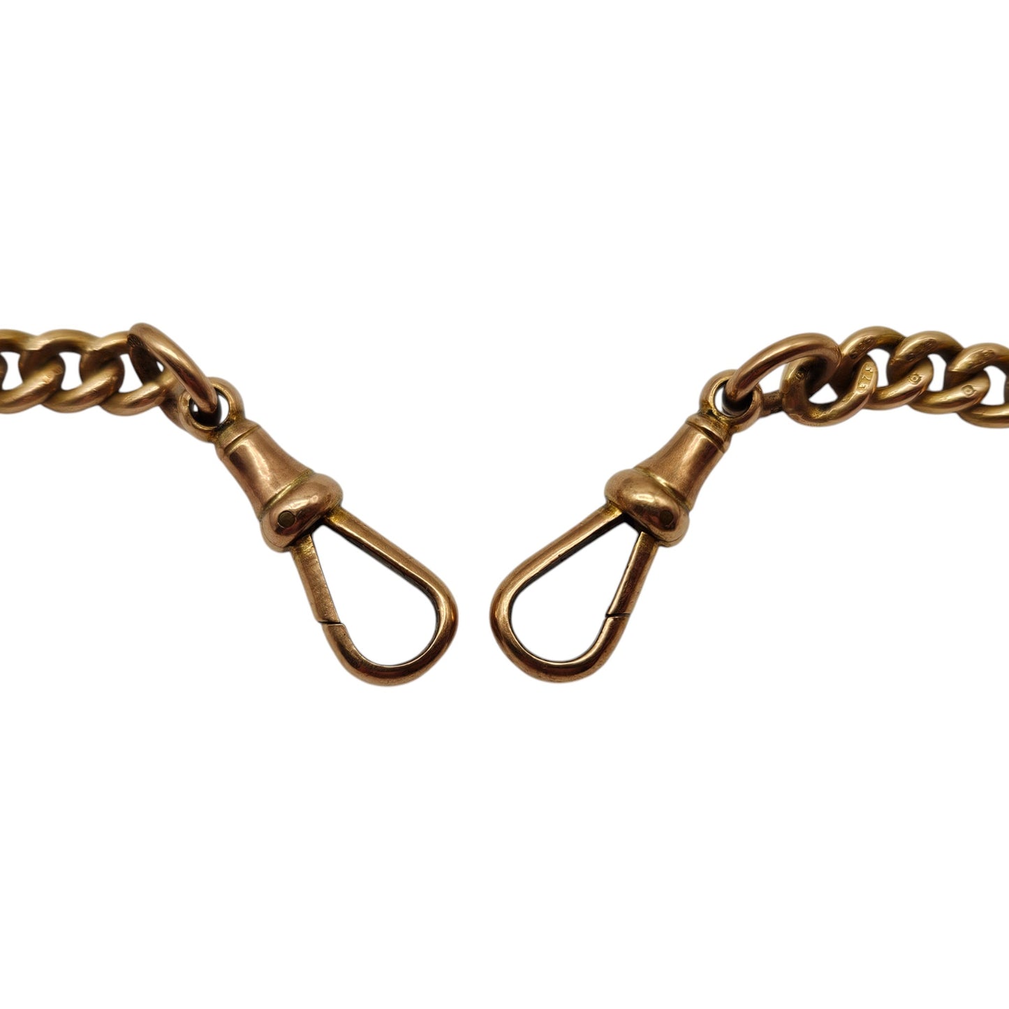 Antique 9ct 375 Rose Gold Albert Chain 1925 L 37.3 cm 24.6 g.