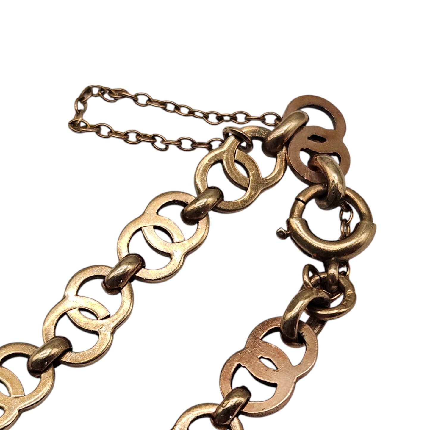 Antique 9ct Yellow Gold Fancy Bracelet c.1900 L 19.1 cm 6.8 g.