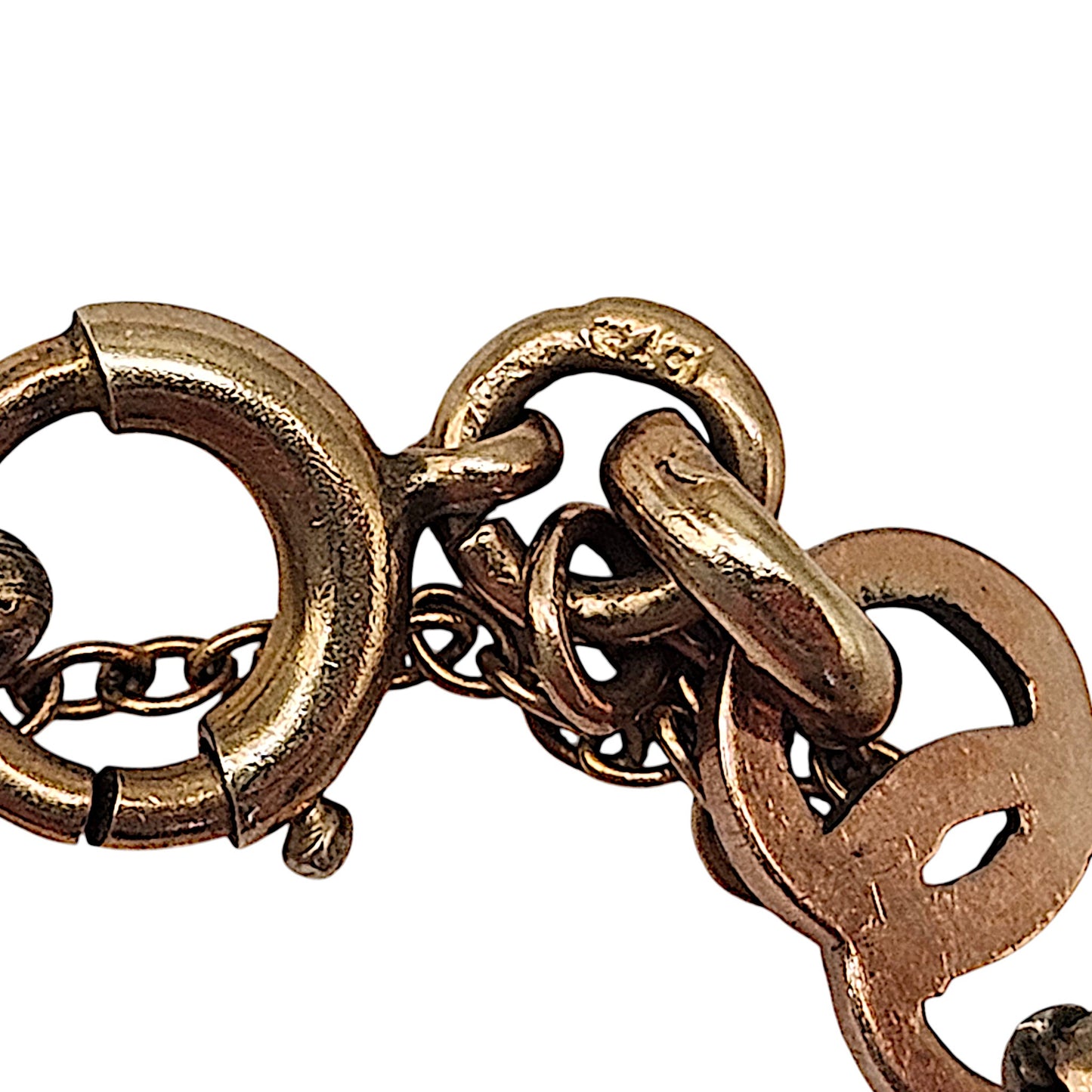 Antique 9ct Yellow Gold Fancy Bracelet c.1900 L 19.1 cm 6.8 g.