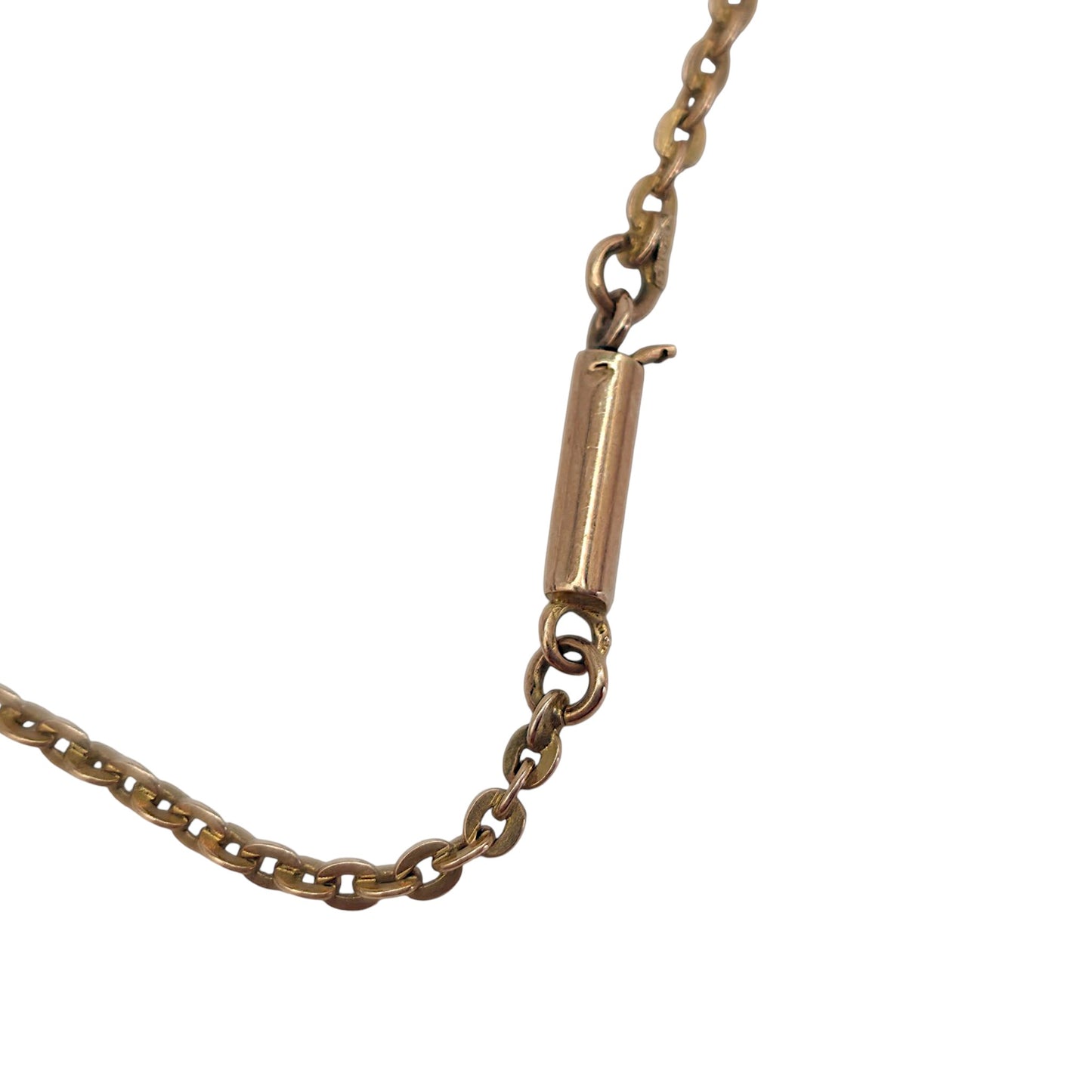 Antique 9ct Rose Gold Cable Link Chain c.1900 L 42.0 cm 3.5 g.