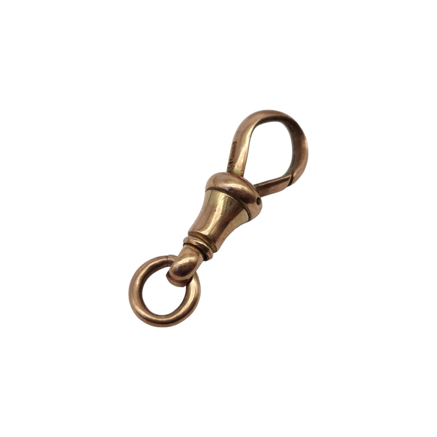 Antique 9ct 375 Rose Gold Dog Clip c.1900 L 2.1 cm 2.2 g.