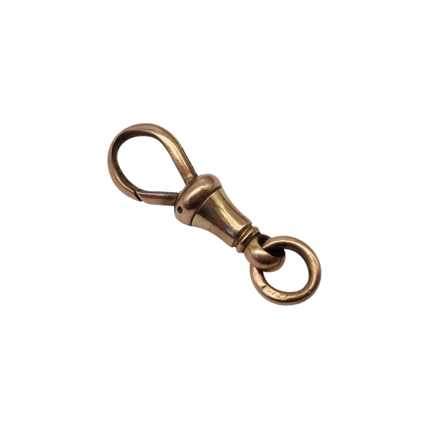 Antique 9ct 375 Rose Gold Dog Clip c.1900 L 2.1 cm 2.2 g.