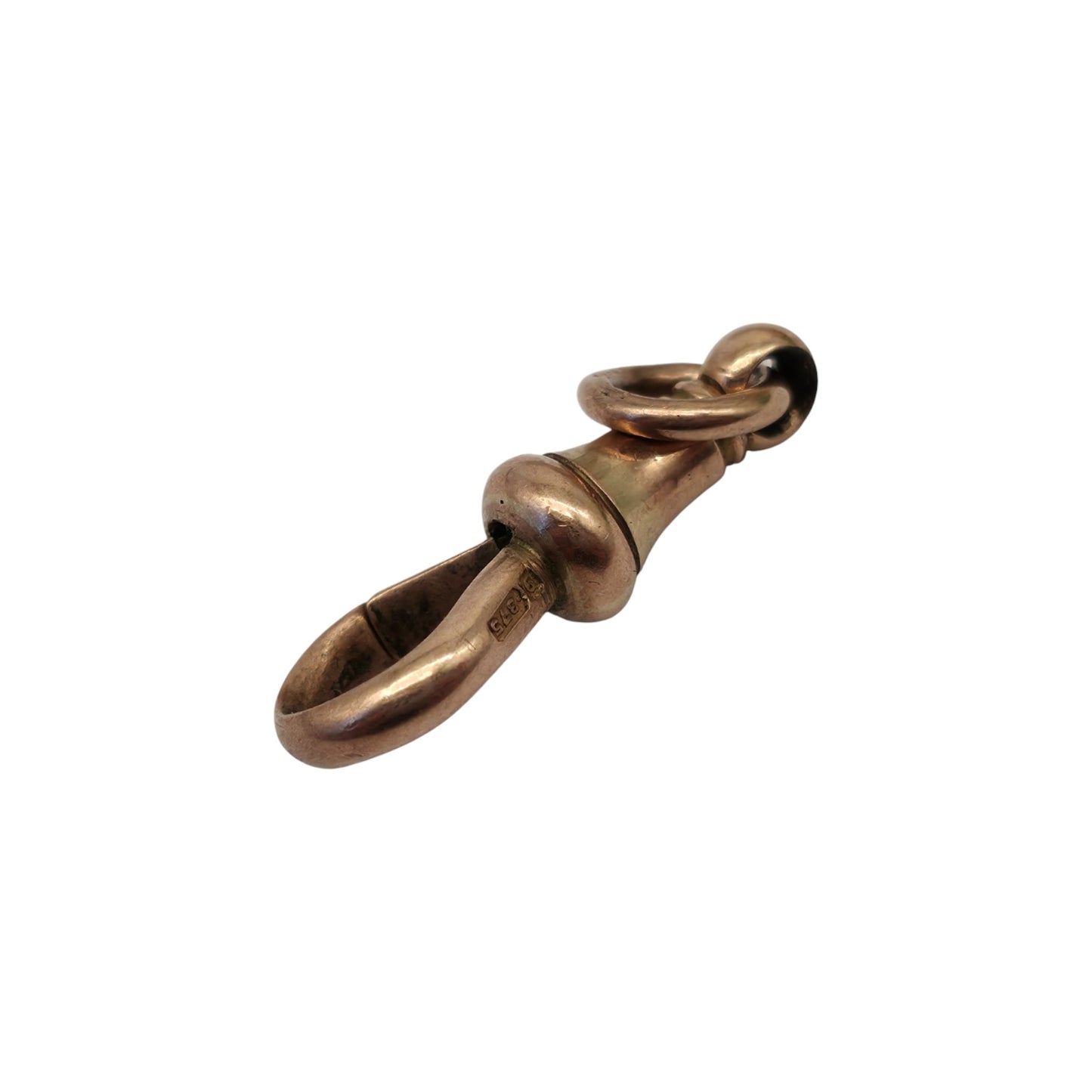 Antique 9ct 375 Rose Gold Dog Clip c.1900 L 2.1 cm 2.2 g.