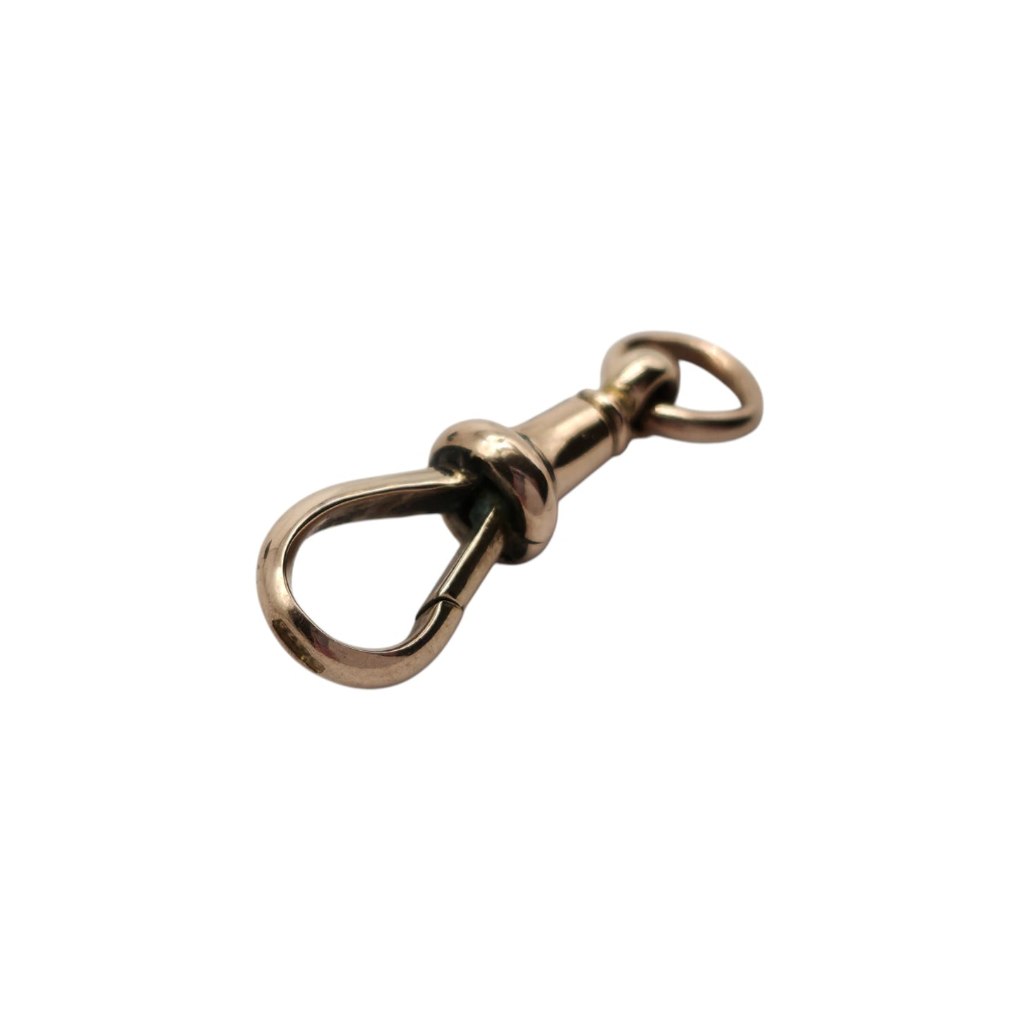 Antique 9ct 375 Rose Gold Swivel Dog Clip c.1900 L 2.3 cm 2.4 g.