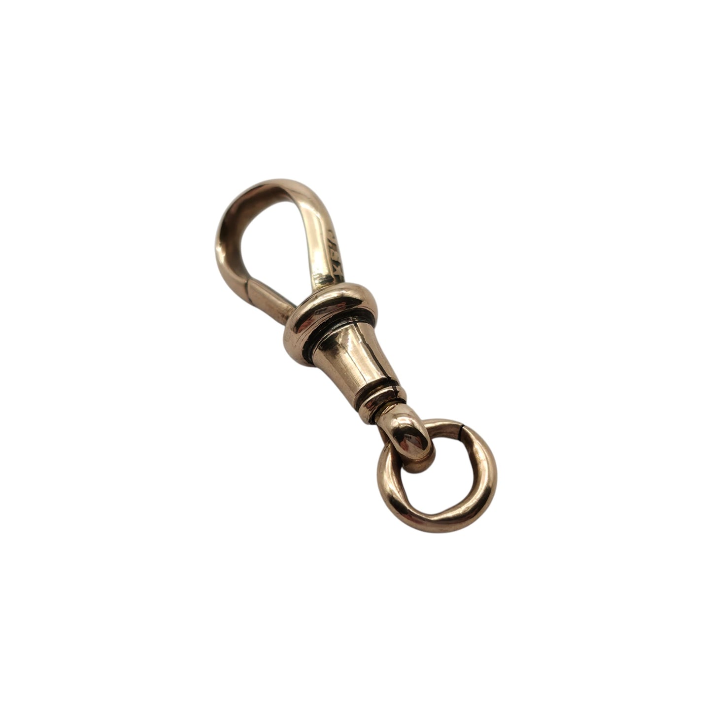 Antique 9ct 375 Rose Gold Swivel Dog Clip c.1900 L 2.3 cm 2.4 g.