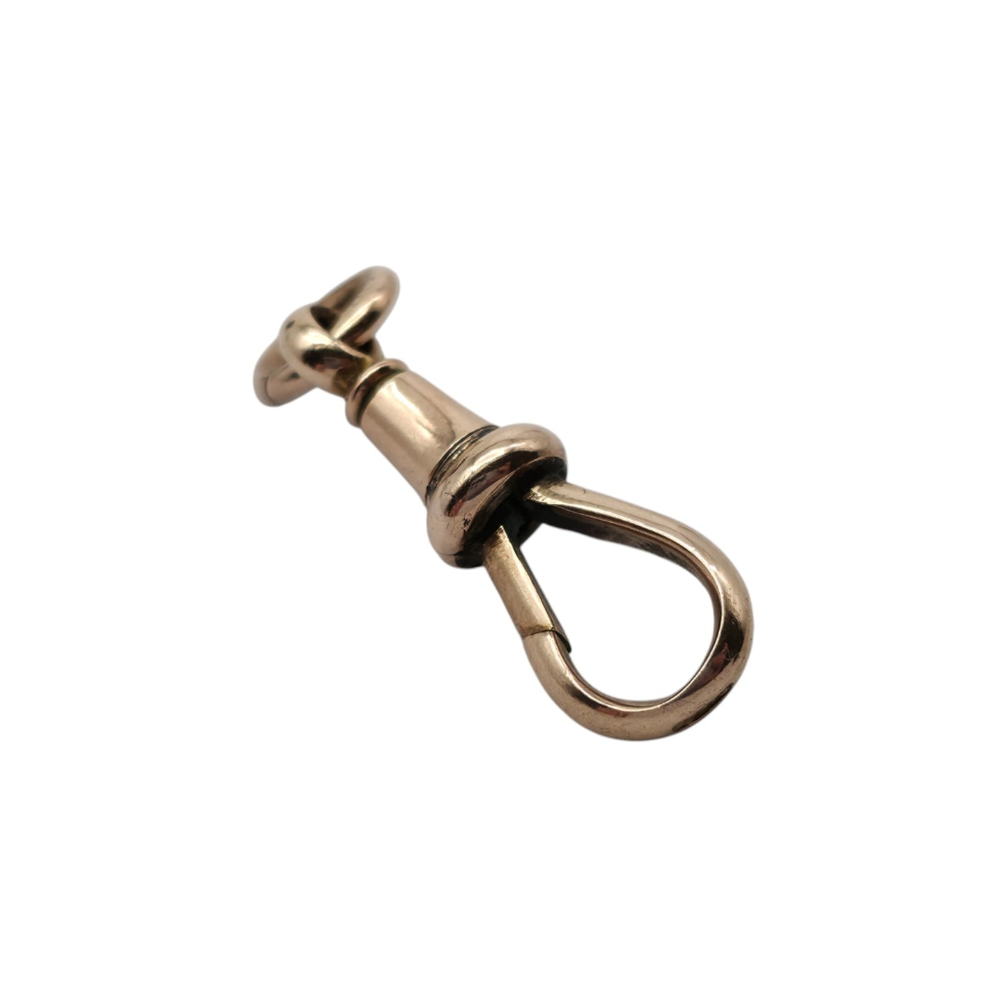 Antique 9ct 375 Rose Gold Swivel Dog Clip c.1900 L 2.3 cm 2.4 g.