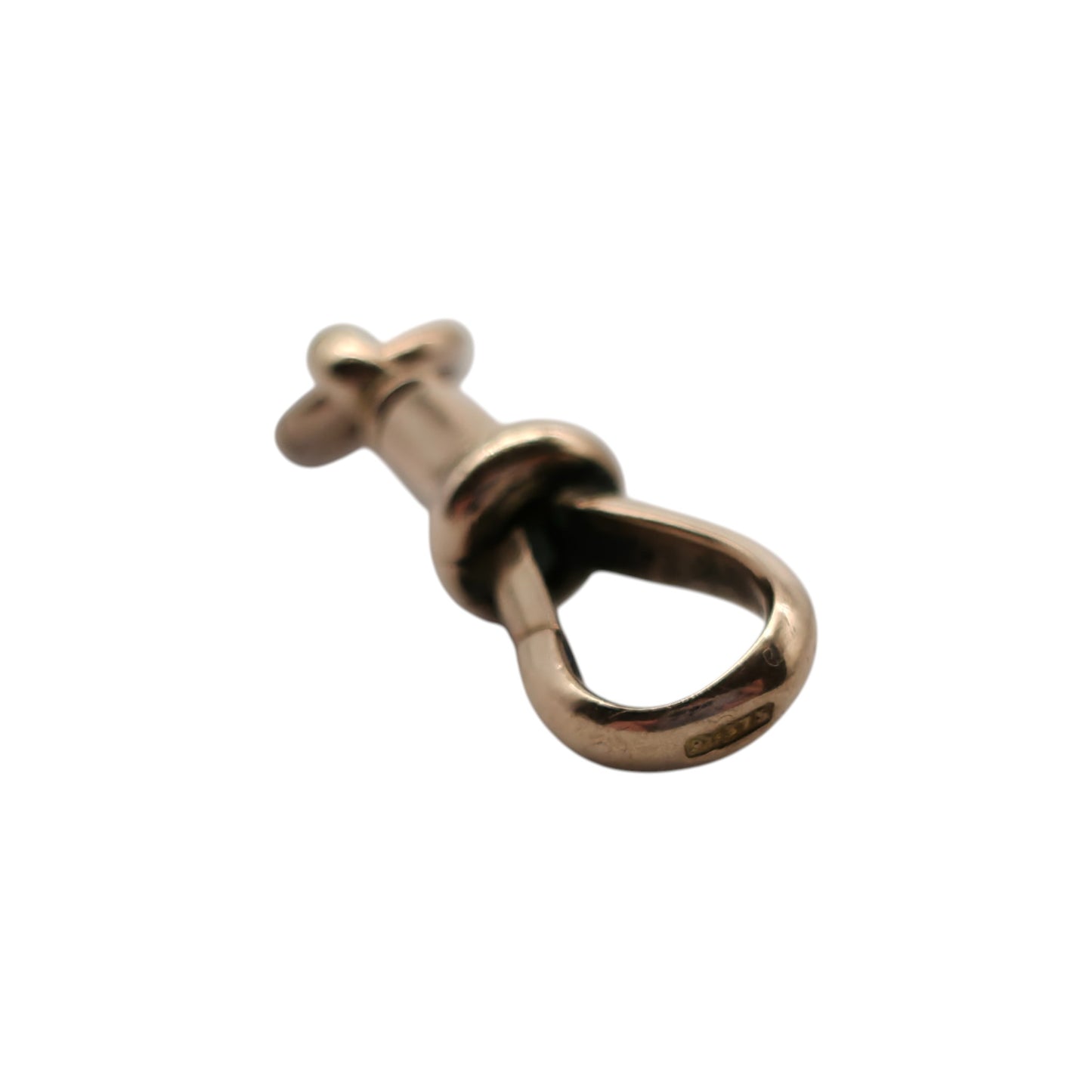 Antique 9ct 375 Rose Gold Swivel Dog Clip c.1900 L 2.3 cm 2.4 g.
