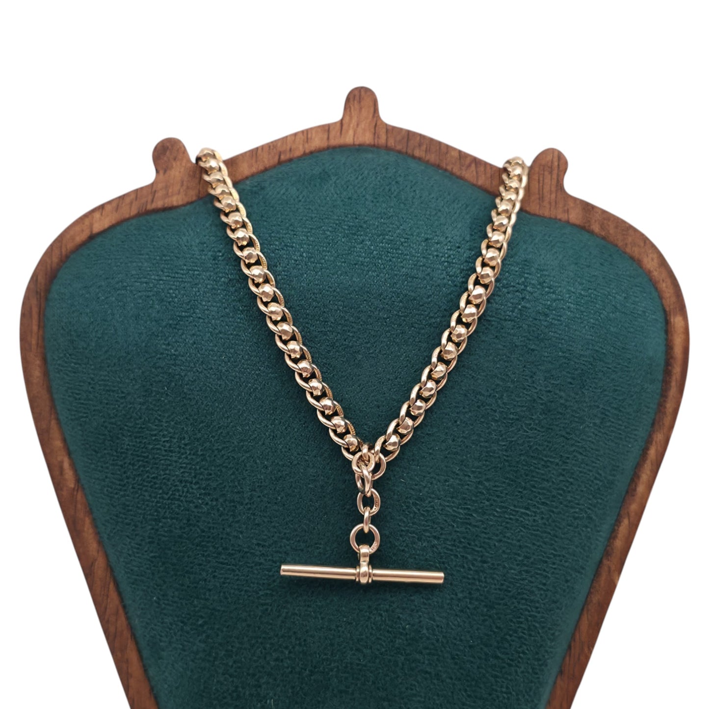 antique 9ct gold Double Albert Chain with Rolling Links.
