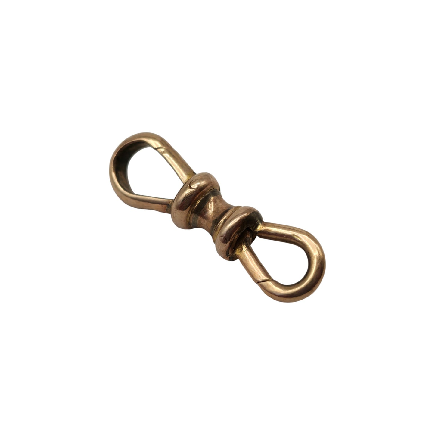 Antique 9ct Rose Gold Double Dog Clip c.1900 L 2.1 cm 1.7 g.