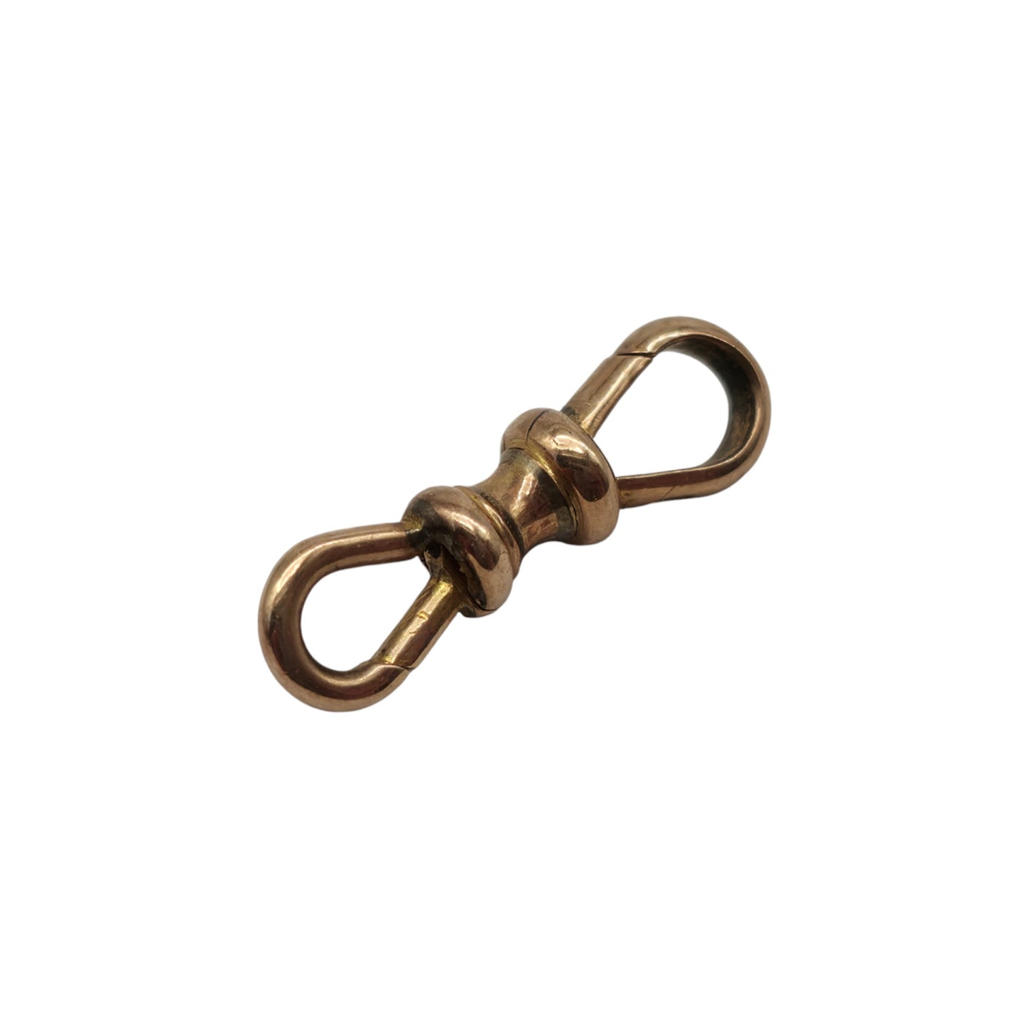 Antique 9ct Rose Gold Double Dog Clip c.1900 L 2.1 cm 1.7 g.