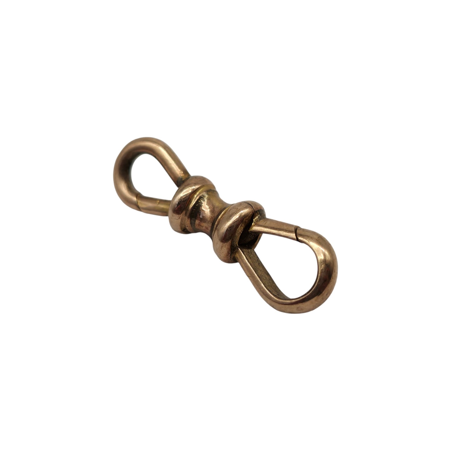 Antique 9ct Rose Gold Double Dog Clip c.1900 L 2.1 cm 1.7 g.
