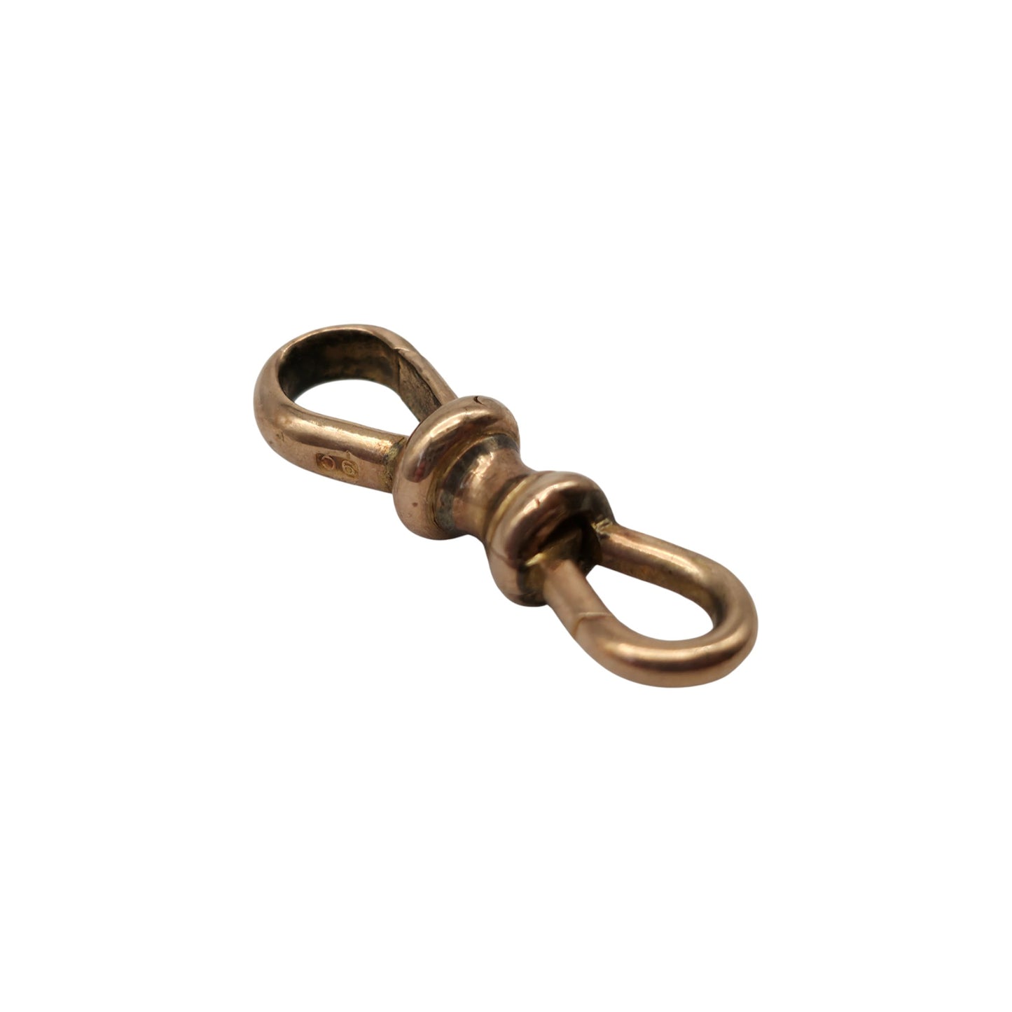Antique 9ct Rose Gold Double Dog Clip c.1900 L 2.1 cm 1.7 g.