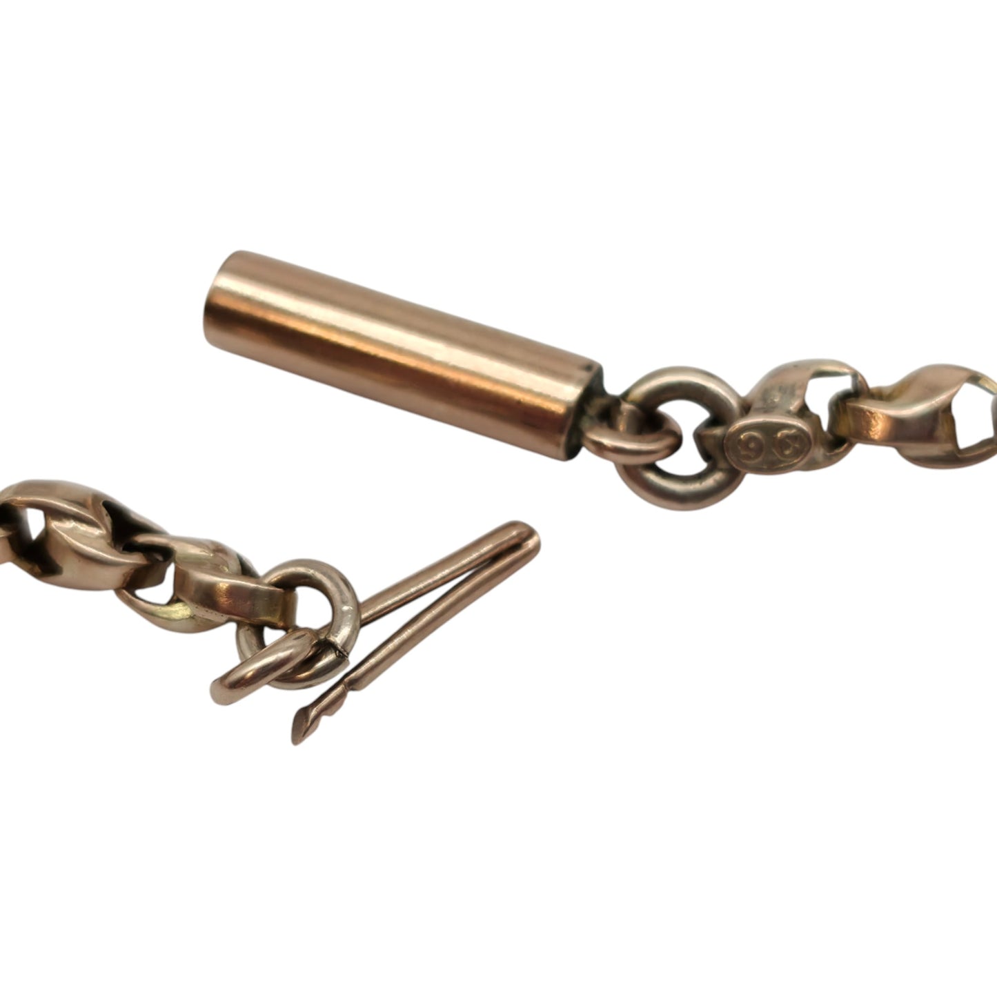 Antique 9ct Gold Chain With Barrel Clasp c.1900 L 55.7 cm 9.0 g.