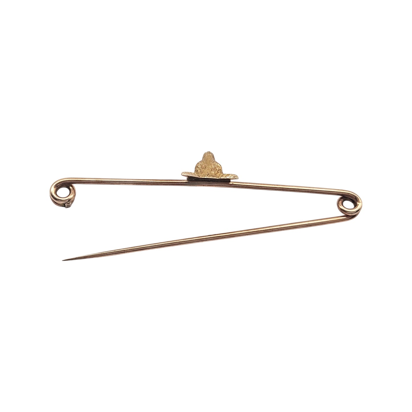 Antique 9ct Rose Gold Fox Head Brooch c.1900 L 7.4 cm 5.0 g.