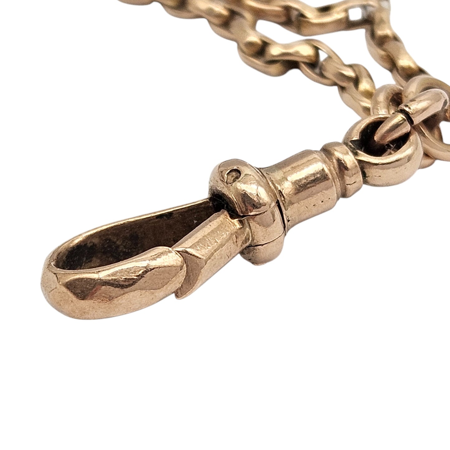 Antique 9ct Rose Gold Guard Chain c.1900 L 143 cm 14.7 g.