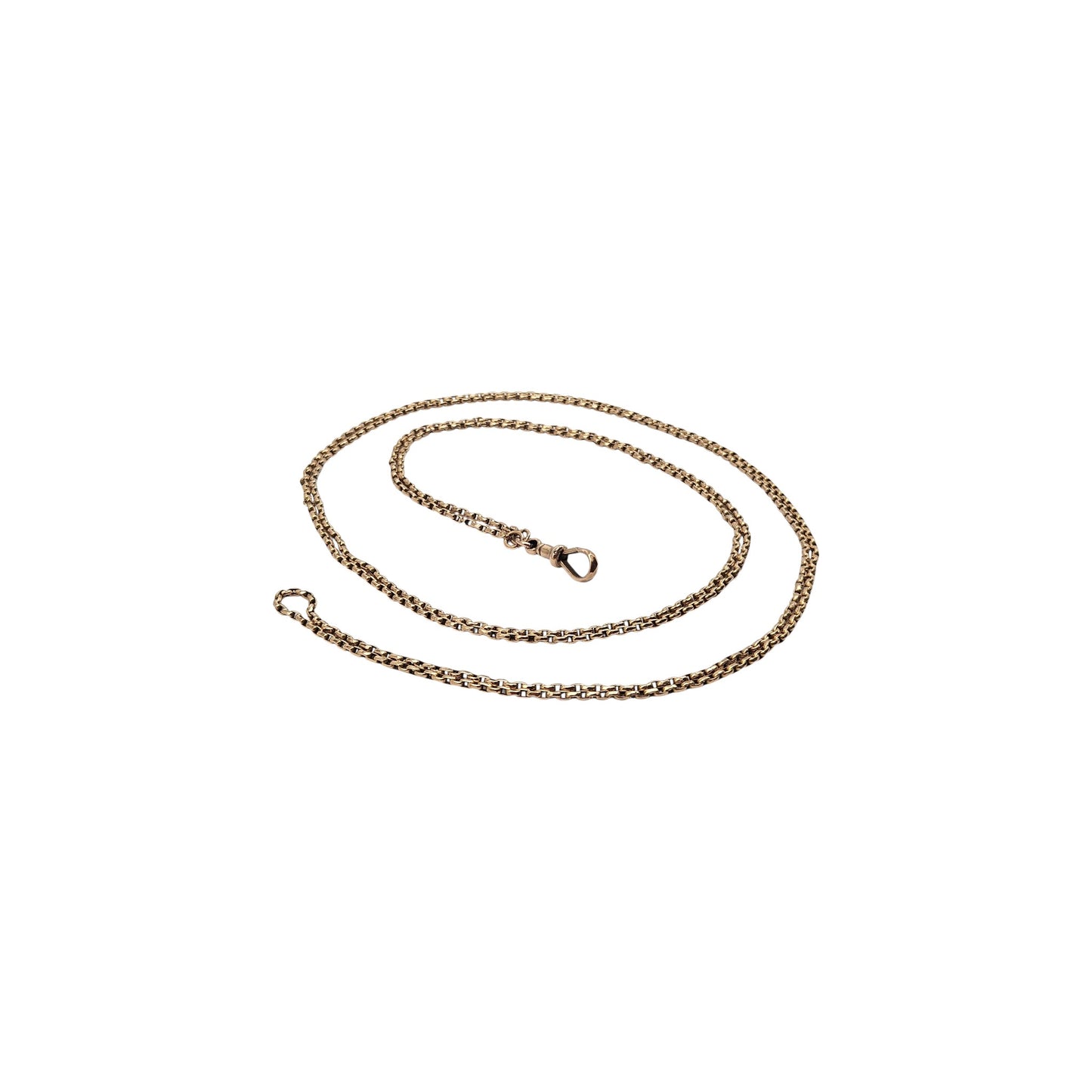 Antique 9ct Rose Gold Guard Chain c.1900 L 143 cm 14.7 g.