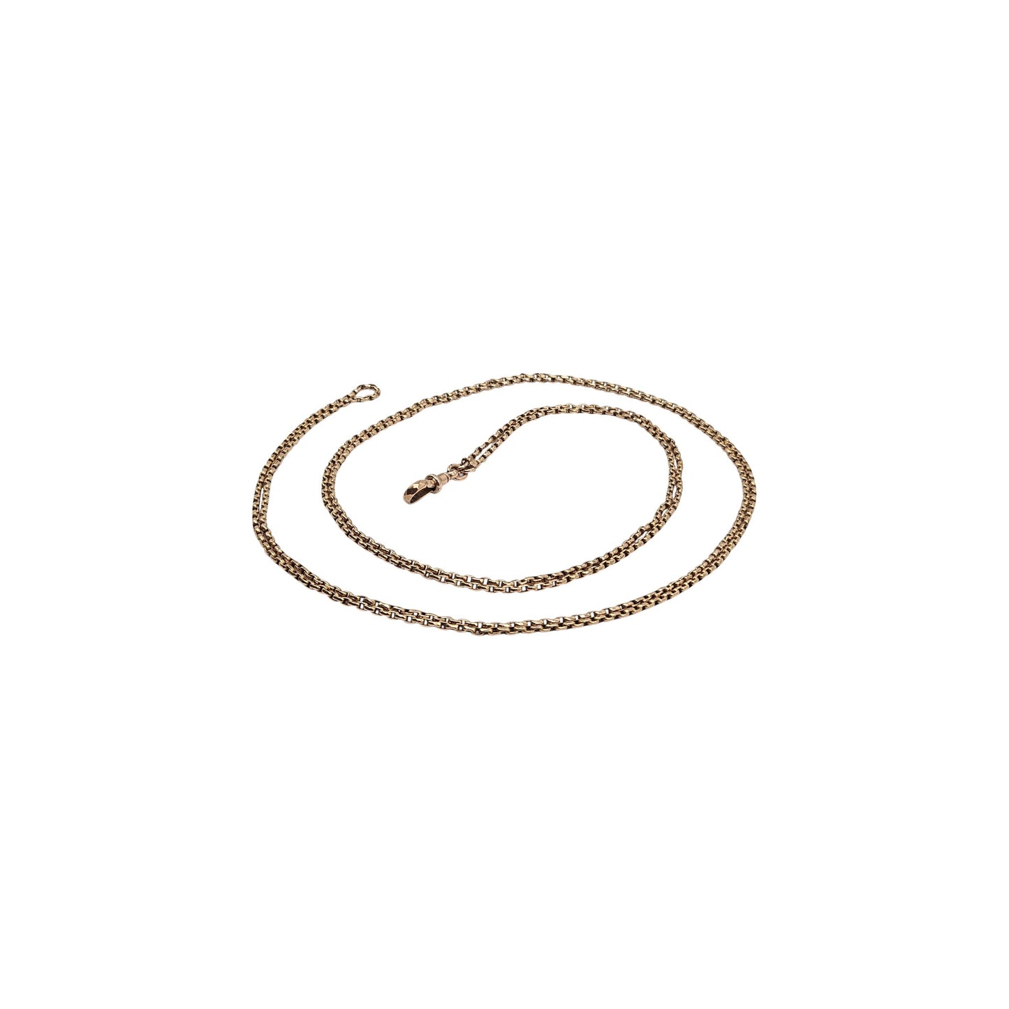 Antique 9ct Rose Gold Guard Chain c.1900 L 143 cm 14.7 g.