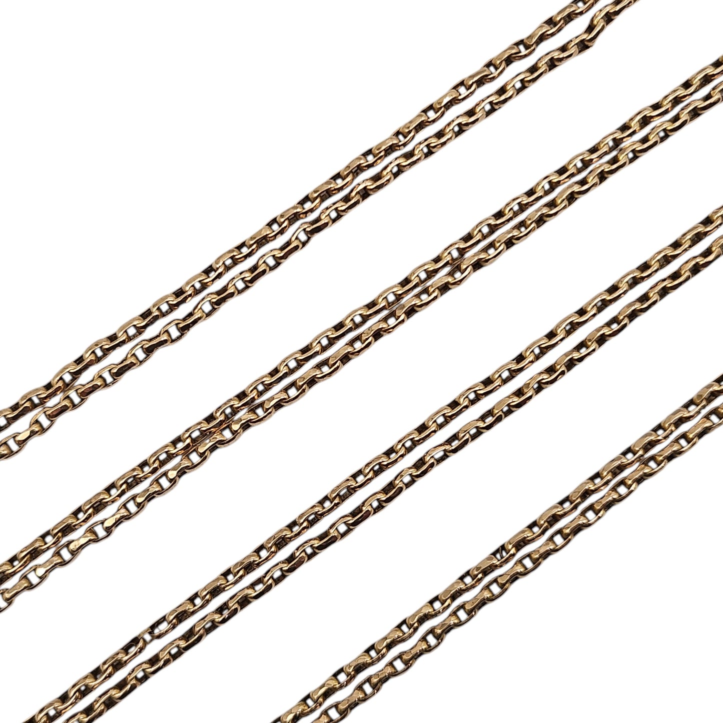 Antique 9ct Rose Gold Guard Chain c.1900 L 143 cm 14.7 g.