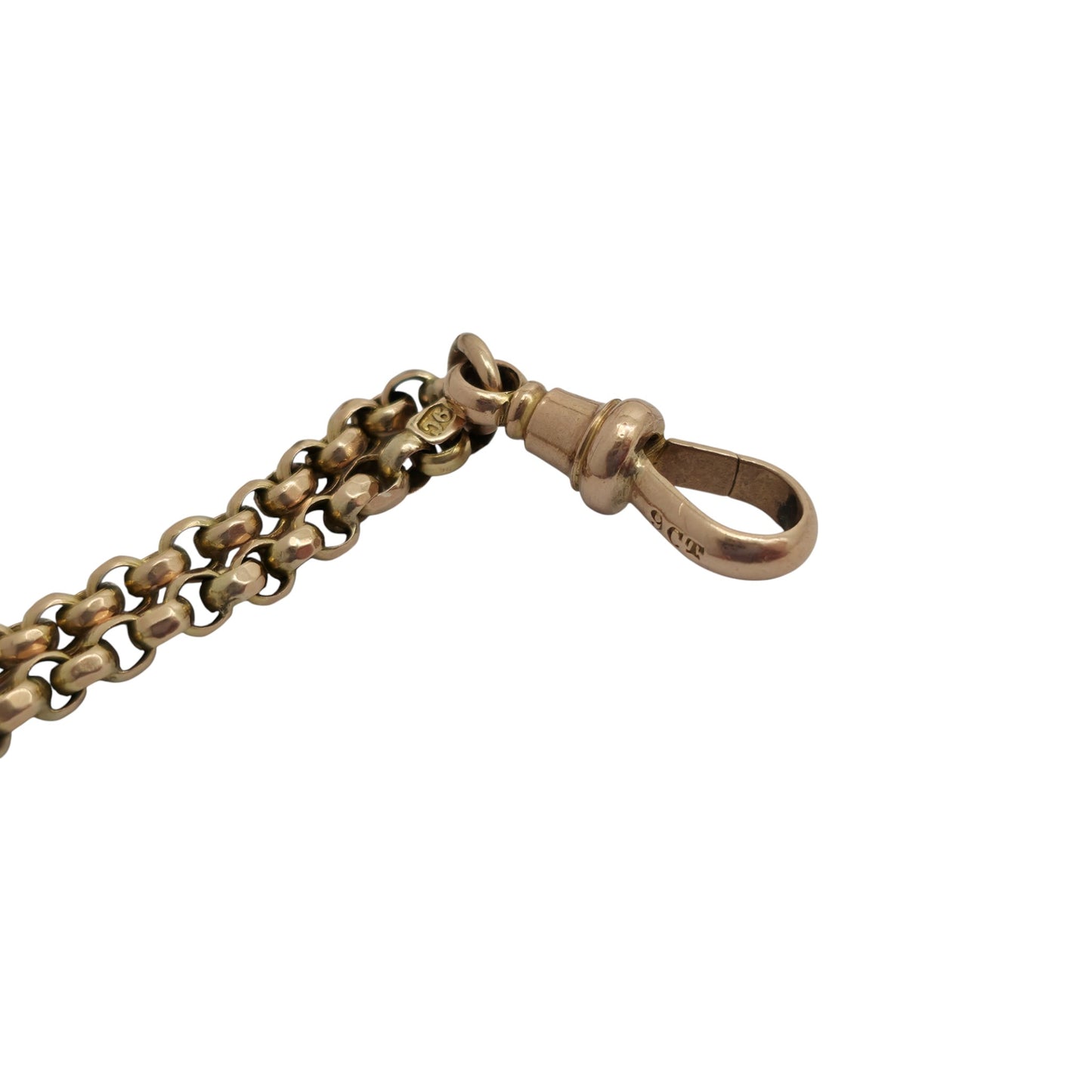 Antique 9ct Rose Gold Guard Chain c.1900 L 162 cm 32.9 g.