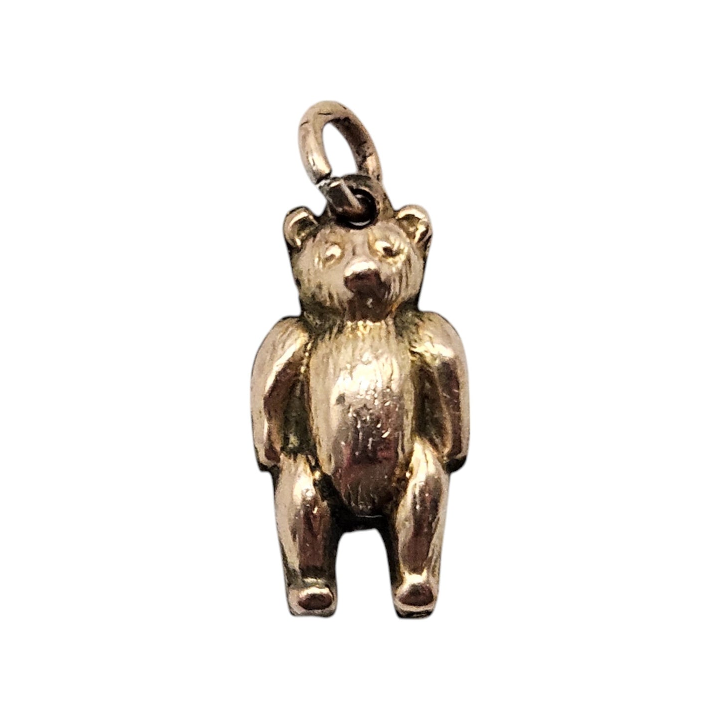 Antique 9ct Rose Gold Teddy Bear Charm c.1920 L 1.4 cm 0.4 g.