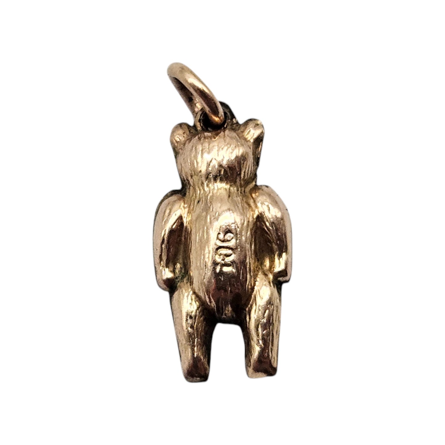 Antique 9ct Rose Gold Teddy Bear Charm c.1920 L 1.4 cm 0.4 g.