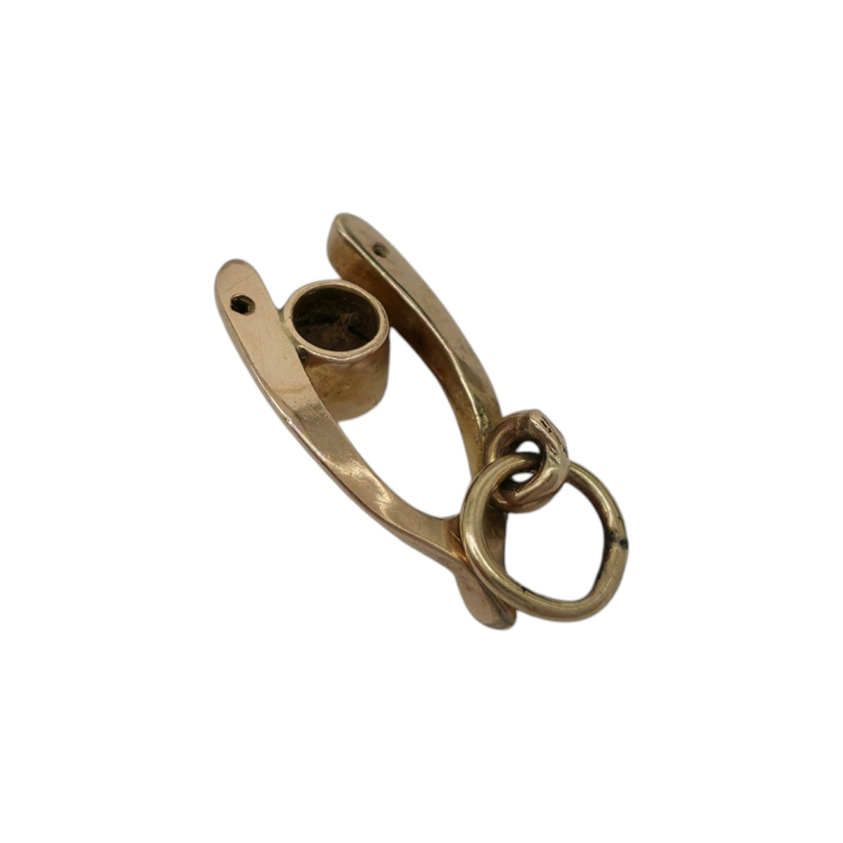 Petite 9ct Rose Gold Wishbone Charm L 1.3 cm 0.5 g.