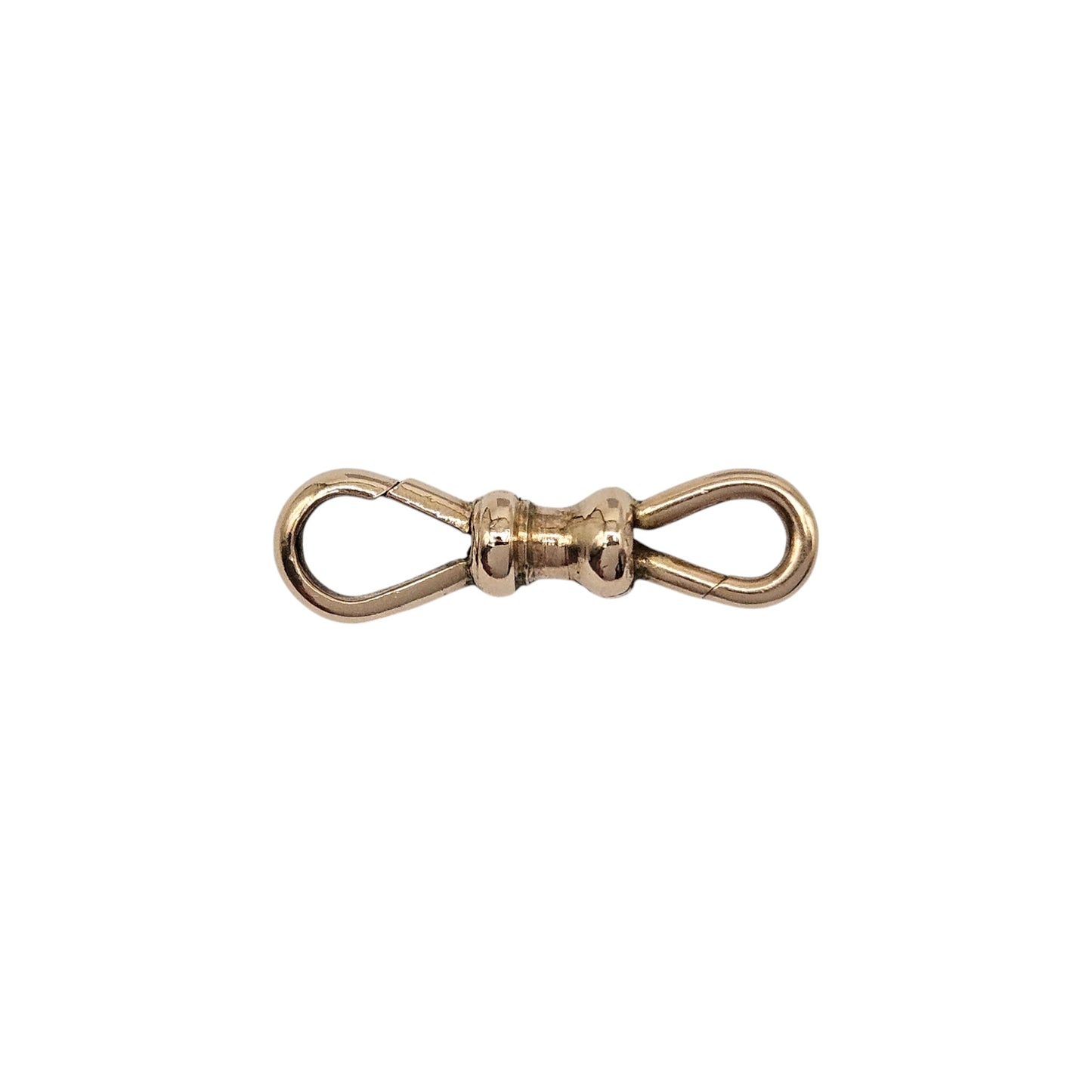 Scarce Antique 9ct Rose Gold Double Dog Clip c.1900 L 2.2 cm 1.5 g.