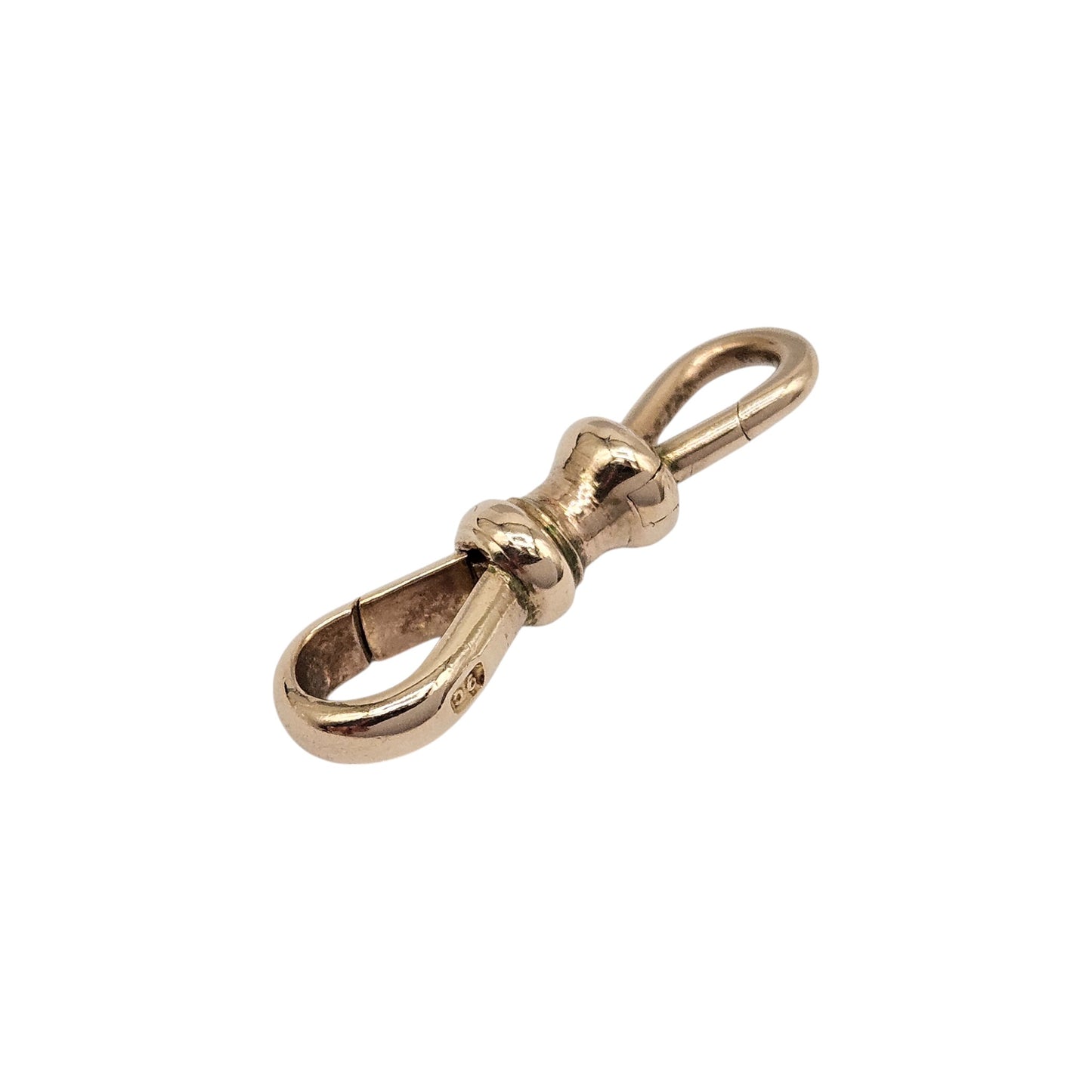 Scarce Antique 9ct Rose Gold Double Dog Clip c.1900 L 2.2 cm 1.5 g.